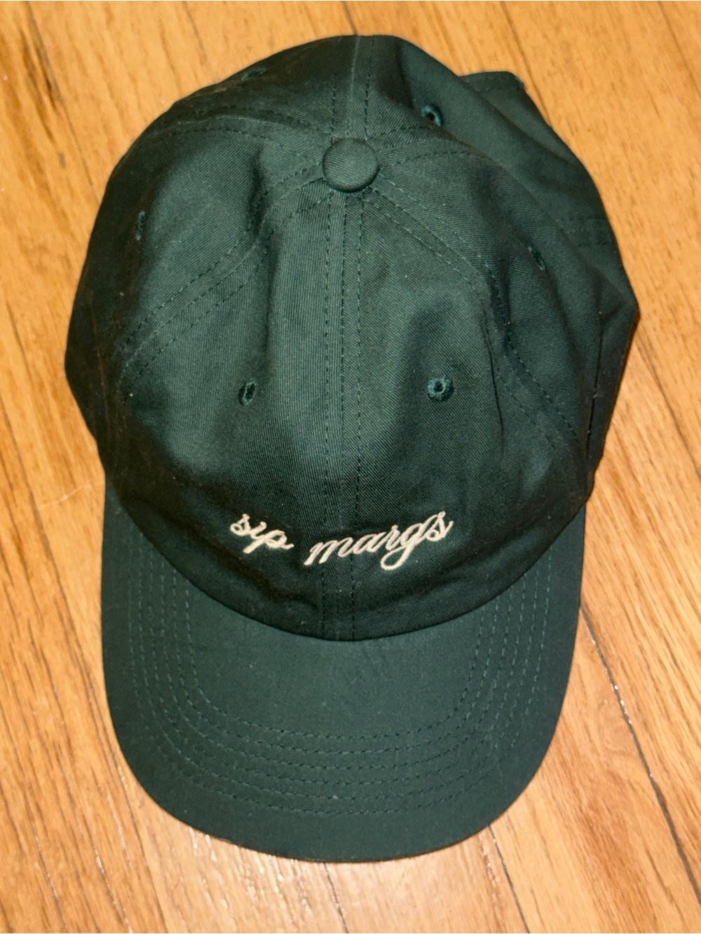 Dark Green 'syp margs' Embroidered Baseball Hat